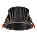 SLV LED Ceiling recessed luminaire NUMINOS DL XL, 3000K, IP20, 40°, 3300lm, UGR 21, black/black
