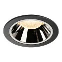 Plafondinbouwarmatuur NUMINOS DL XL IP20, chroom, zwart