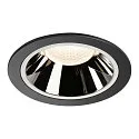 Plafondinbouwarmatuur NUMINOS DL XL IP20, chroom, zwart