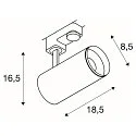 SLV LED 3-Phase luminaire NUMINOS PHASE M, 4000K, 60°, 2060lm, white/black