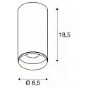 SLV Plafondarmatuur NUMINOS CL PHASE M IP20, zwart, wit