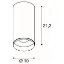 SLV Plafondarmatuur NUMINOS CL PHASE L IP20, zwart, wit