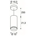 Pendelarmatuur NUMINOS PD PHASE L IP20, zwart