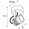 Wandarmatuur voor buitenshuis LED SPOT SP IP55, antraciet, transparant