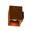 SLV LED Outdoor luminaire RUSTY© UP/DOWN WL Wall luminaire, square, CCT switch, 3000/4000K, 39lm, IP65, rust