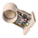SLV LED Outdoor luminaire RUSTY© UP/DOWN WL Wall luminaire, round, CCT switch, 3000/4000K, IP65, rust