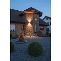SLV LED Outdoor luminaire RUSTY© UP/DOWN WL Wall luminaire, round, CCT switch, 3000/4000K, IP65, rust