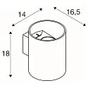 SLV LED Outdoor luminaire RUSTY© UP/DOWN WL Wall luminaire, round, CCT switch, 3000/4000K, IP65, rust