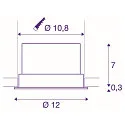 SLV Plafondinbouwarmatuur OCULUS DL MOVE Dim-To-Warm IP20, zwart, transparant