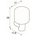 SLV LED Outdoor luminaire OVALISK WL LED Wall luminaire, CCT switch, 3000/4000K, 560/600lm, IP65, anthracite