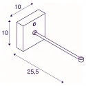 Wandhouder FITU CRANE BASE, zwart