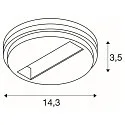 SLV 3-fase plafondrozet DALI, wit