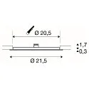 SLV Plafondinbouwarmatuur SENSER 24 DL rond IP20, wit