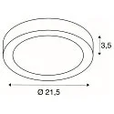 SLV Wand- en plafondarmatuur SENSER 24 CW rond IP20, wit
