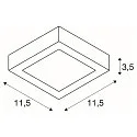 SLV Wand- en plafondarmatuur SENSER 12 CW hoekig IP20, wit