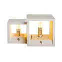 SLV Wandarmatuur PLASTRA WL CUBES IP20, wit