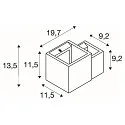SLV Wandarmatuur PLASTRA WL CUBES IP20, wit