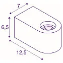 Wall luminaire FITU CUBE WL, E27, IP20, black
