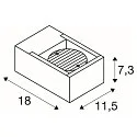 SLV Wandarmatuur voor buitenshuis ESKINA FRAME WL SINGLE CCT 1-vlams, CCT Switch, instelbaar IP65, antraciet 