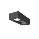 SLV LED Outdoor luminaire ESKINA FRAME WL DOUBLE LED Wall luminaire, CCT switch, 3000/4000K, 1100/1200lm, IP65, anthracite