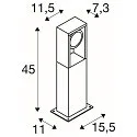 Staande armatuur voor buiten ESKINA FRAME SINGLE CCT CCT Switch, instelbaar IP65, antraciet 