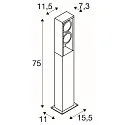 SLV Staande armatuur voor buiten ESKINA FRAME 75 DOUBLE CCT 2-vlams, CCT Switch, instelbaar IP65, antraciet 