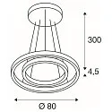 LED Pendant luminaire ONE DOUBLE PD DALI UP/DOWN, CCT switch, 3000/4000K, 1050/1060lm, black