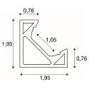 Opbouwprofiel GRAZIA 10 EDGE, aluminium