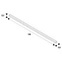 SLV Accessories for LED Strip GRAZIA 20 Surface profile Standard, IP20, flat, 1,5m, aluminum