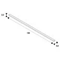 SLV Opbouwprofiel GRAZIA 20 plat, zwart