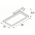 SLV 1-fase spot PANEL TRACK hoekig IP20, wit
