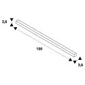 SLV 3-fase opbouwrail S-TRACK PHASE & DALI 1M DALI aanstuurbaar, zwart