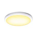 SLV LED Outdoor luminaire RUBA 42 CW LED Wall / Ceiling luminaire, CCT switch 3000/4000K, 2000/2270lm, IP65, white