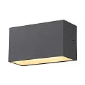 SLV Wandarmatuur voor buitenshuis SITRA M WL UP/DOWN CCT Switch, schakelbaar IP65, antraciet 