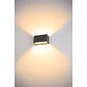SLV Wandarmatuur voor buitenshuis SITRA M WL UP/DOWN CCT Switch, schakelbaar IP65, antraciet 