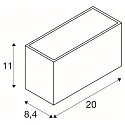 SLV Wandarmatuur voor buitenshuis SITRA M WL UP/DOWN CCT Switch, schakelbaar IP65, antraciet 