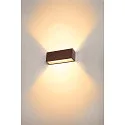 SLV Wandarmatuur voor buitenshuis SITRA L WL UP/DOWN CCT Switch, schakelbaar IP65, roest 