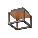 Plafondarmatuur voor buiten QUADRULO CL hoekig, indirect IP55, antraciet 