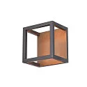 SLV Plafondarmatuur voor buiten QUADRULO CL hoekig, indirect IP55, antraciet 