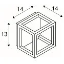 SLV Plafondarmatuur voor buiten QUADRULO CL hoekig, indirect IP55, antraciet 