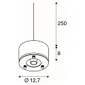 Pendelarmatuur PARA DOME E27 IP20, zwart