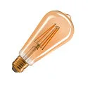 Lichtbron Edison peervorm ST64 FILAMENT GOLD 4-voudig, dimbaar ST64 helder E27 7,5W 700lm 2500K 320° CRI >90 dimbaar