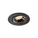 Plafondinbouwarmatuur NUMINUS MOVE S IP20, chroom, zwart