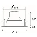 SLV Plafondinbouwarmatuur NUMINUS MOVE S IP20, zwart, wit