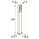SLV Staande armatuur voor buiten ESKINA FRAME 125 DOUBLE CCT 2-vlams, CCT Switch, instelbaar IP65, antraciet 