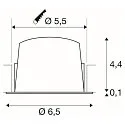 Plafondinbouwarmatuur NUMINOS XS IP20/IP44, zwart