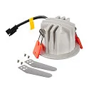 SLV Plafondinbouwarmatuur NUMINOS XS IP20/IP44, chroom, wit