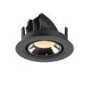 SLV LED Ceiling recessed luminaire NUMINOS® GIMBLE XS, 2700K, 20°, black/chrome
