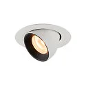 Plafondinbouwarmatuur NUMINOS GIMBLE XS, zwart, wit