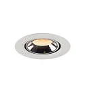 SLV LED Ceiling recessed luminaire NUMINOS® GIMBLE XS, 2700K, 40°, white/chrome